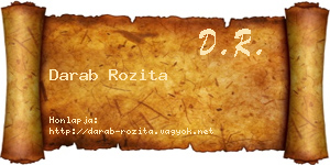 Darab Rozita névjegykártya
